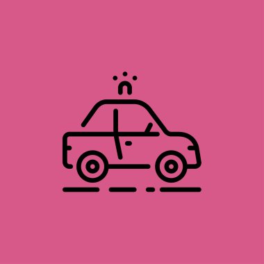 polis arabası. Doğrusal düz tasarım