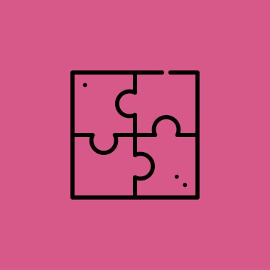 Bulmaca simgesi. düz tasarım