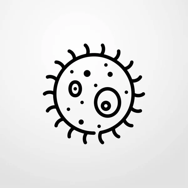 Icono de bacterias. diseño plano — Vector de stock