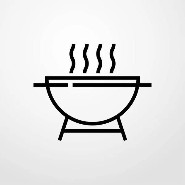 Grill-Symbol. flache Bauweise — Stockvektor