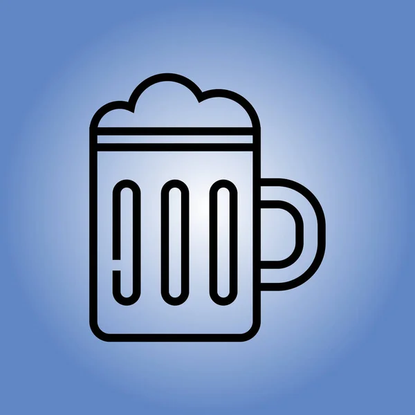 Bier-Symbol. flache Bauweise — Stockvektor