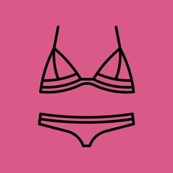 Icona del bikini. design piatto — Vettoriale Stock