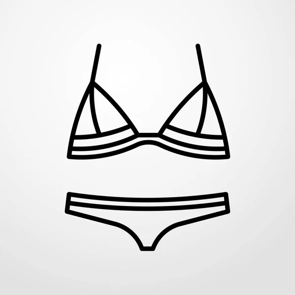 Icona del bikini. design piatto — Vettoriale Stock