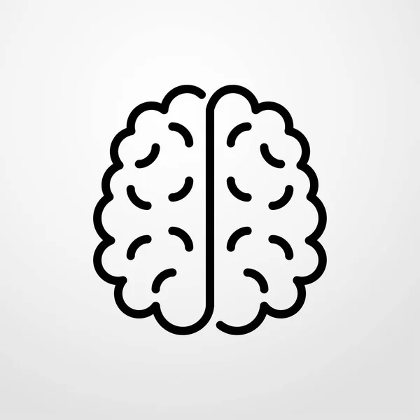 Brain icon. flat design — Stock Vector