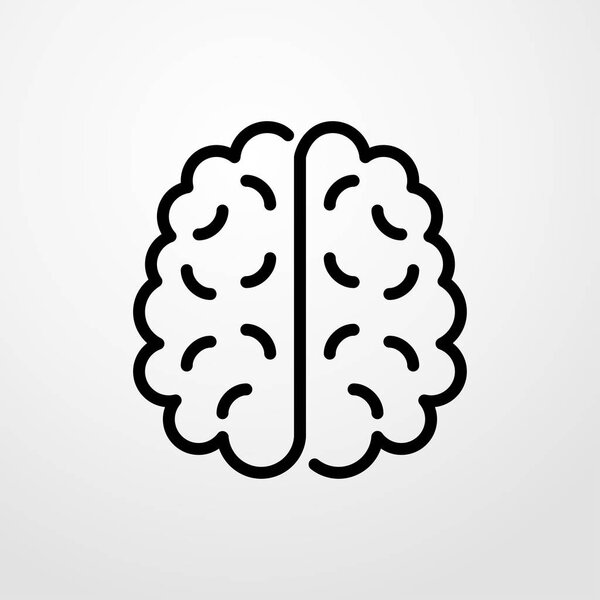 икона мозга. плоский дизайн

