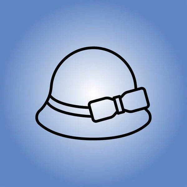 Ícone de chapéus femininos. design plano — Vetor de Stock
