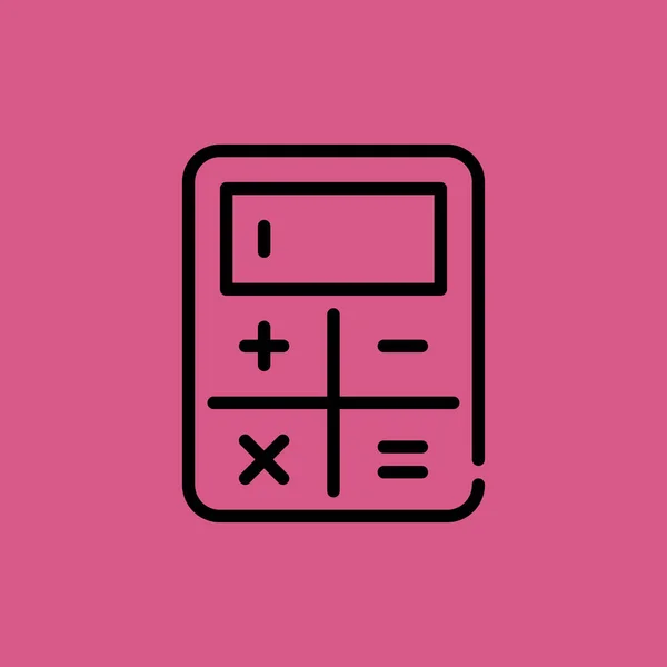 Calculatorpictogram. platte ontwerp — Stockvector