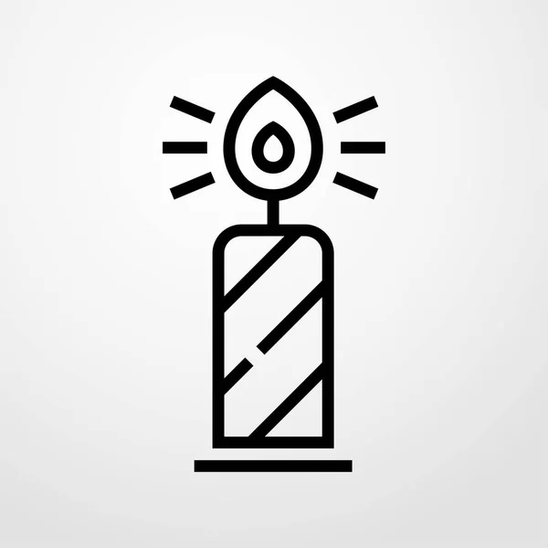 Candle icon. flat design — Stock Vector