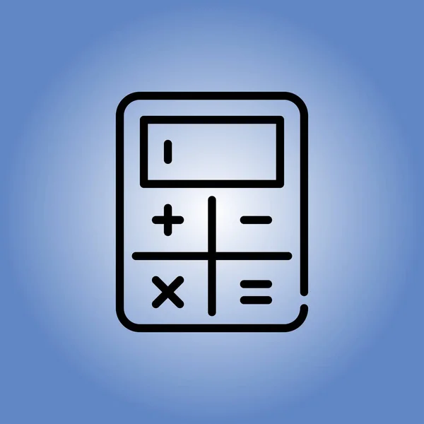 Calculatorpictogram. platte ontwerp — Stockvector