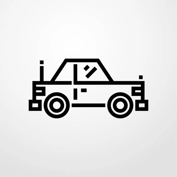 Een auto icoon. plat ontwerp — Stockvector