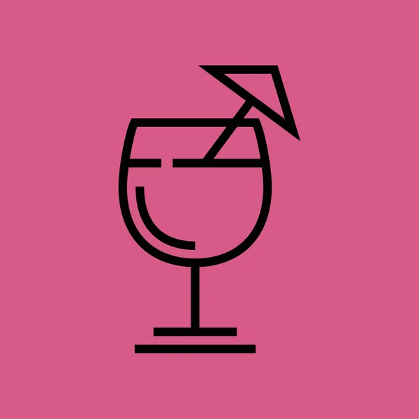 Icône de cocktail. design plat — Image vectorielle