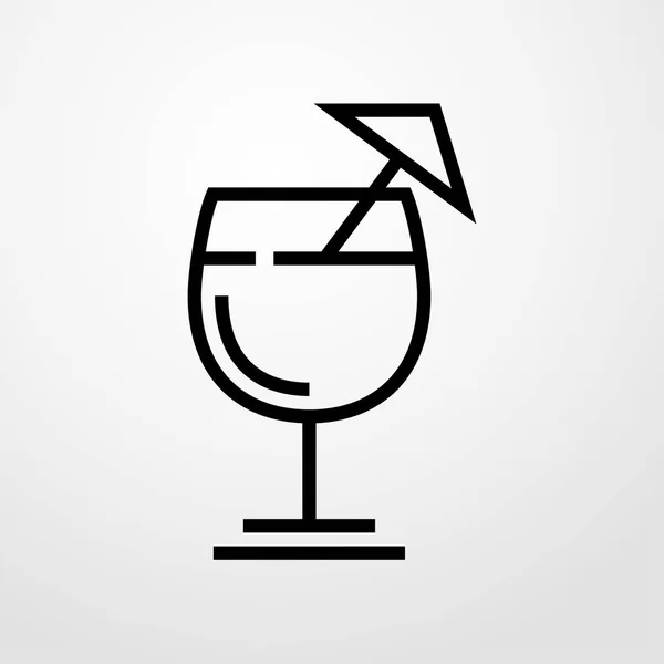 Cocktail icon. flat design — Stock Vector