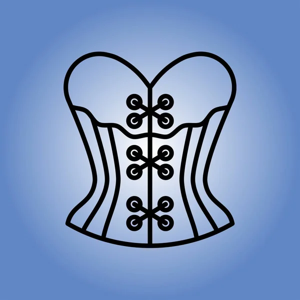 Icono del corsé. diseño plano — Archivo Imágenes Vectoriales