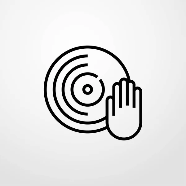 Icono de DJ. diseño plano — Vector de stock