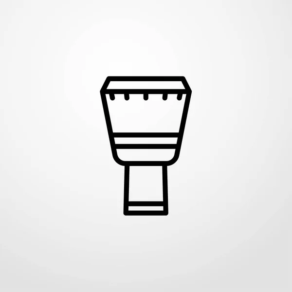 Ikona djembe. plochý design — Stockový vektor