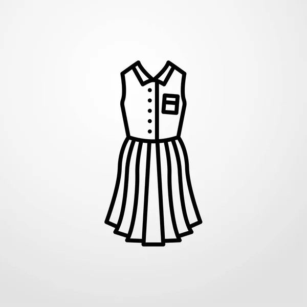 Icono de vestido. Diseño plano — Archivo Imágenes Vectoriales