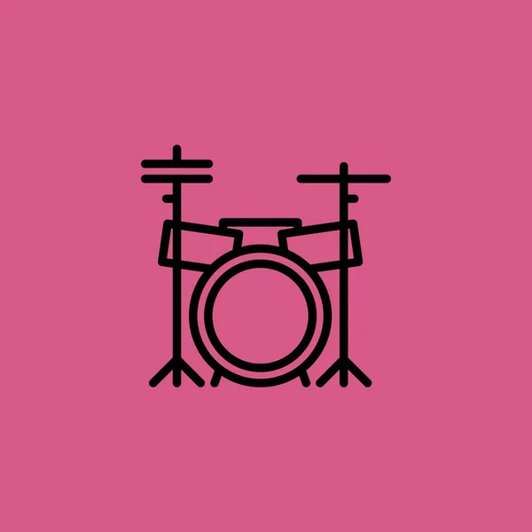 Drum pictogram instellen. platte ontwerp — Stockvector