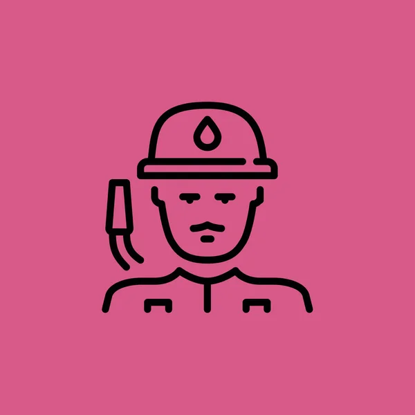 Icono de bombero. diseño plano — Vector de stock