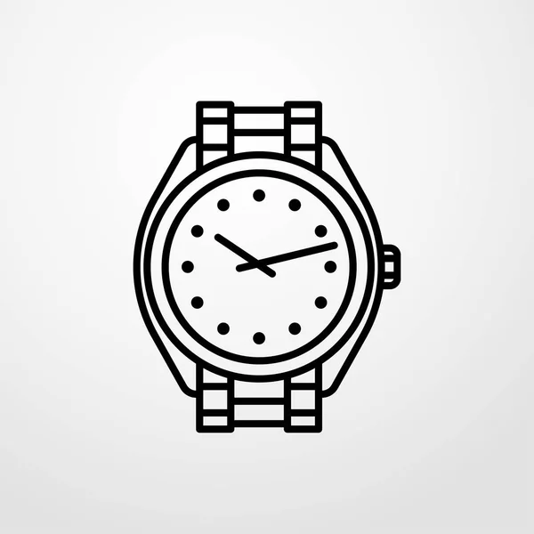 Icona dell'orologio a mano. Design piatto — Vettoriale Stock