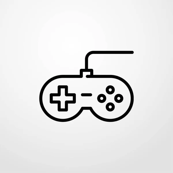 Ícone do gamepad. design plano — Vetor de Stock