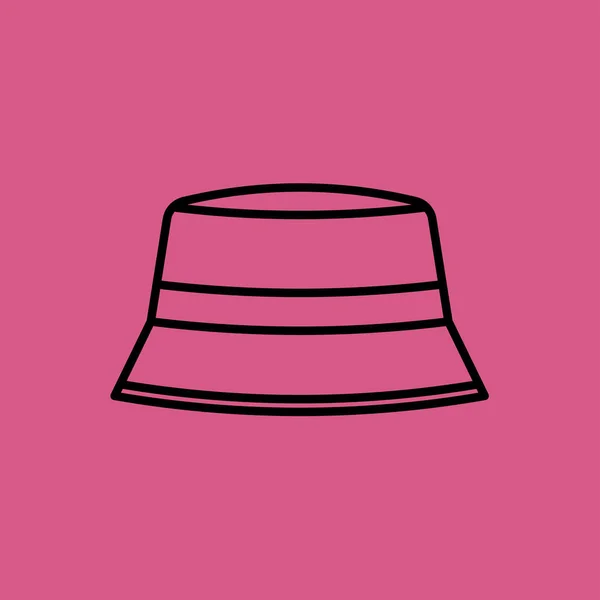 Icono sombrero de Panamá. diseño plano — Archivo Imágenes Vectoriales