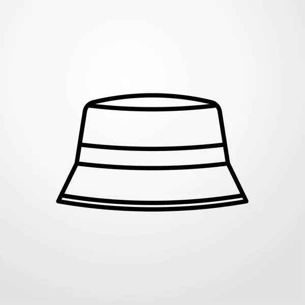 Ícone de chapéu Panamá. design plano — Vetor de Stock