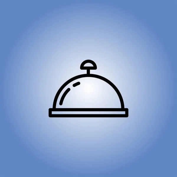Icono de campana del hotel. diseño plano — Archivo Imágenes Vectoriales