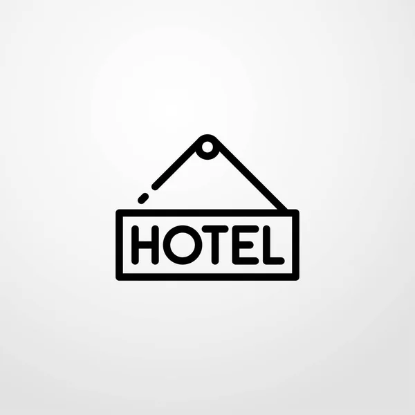 Ícone de sinal do hotel. design plano —  Vetores de Stock