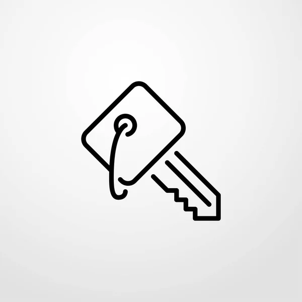 Key icon. flat design — Stock Vector