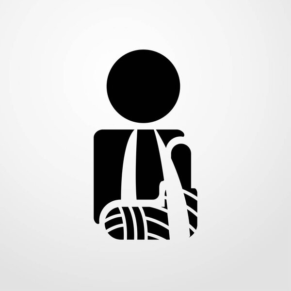 Человек со сломанной рукой
