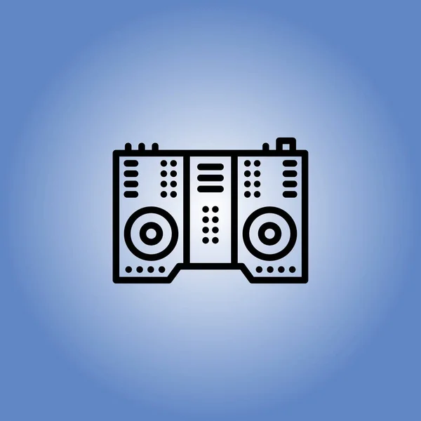 DJ mixer pictogram. platte ontwerp — Stockvector