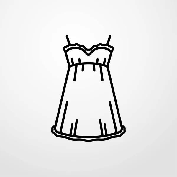 Women's nightie icon. flat design — Stock Vector
