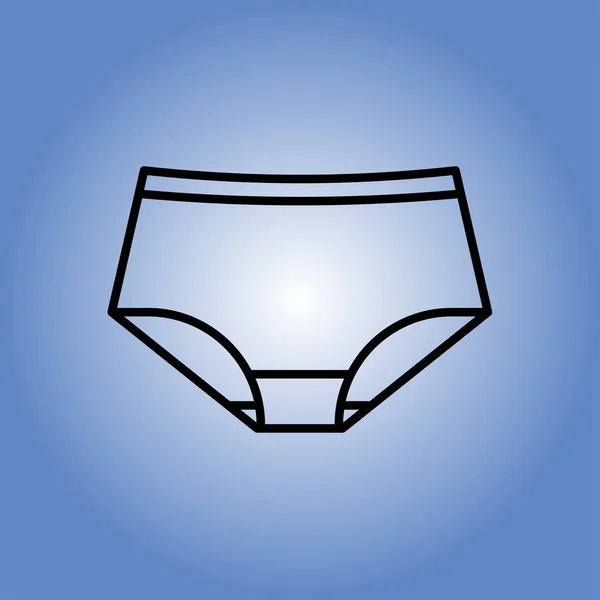 Ikona majtki. liniowego z płaskim desin — Wektor stockowy