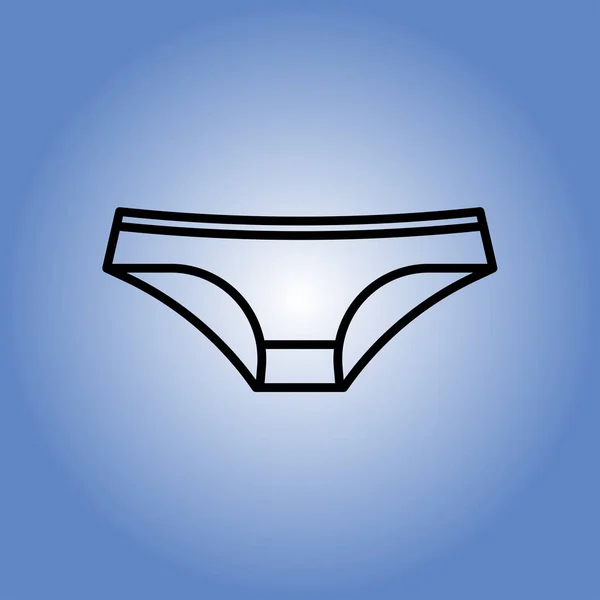 Ikona majtki. liniowego z płaskim desin — Wektor stockowy