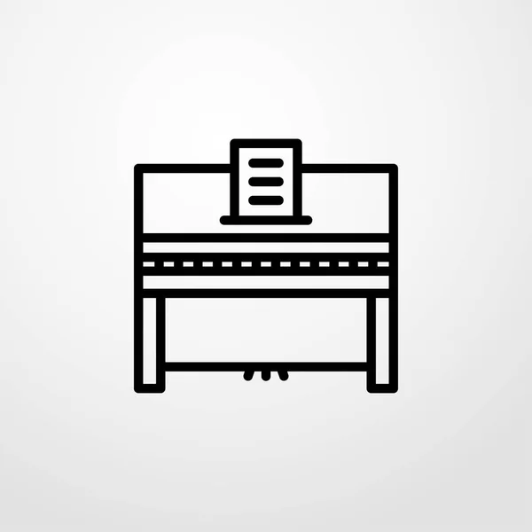 Icono del piano. diseño plano — Vector de stock