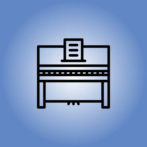 Klavírní ikona. plochý design — Stockový vektor