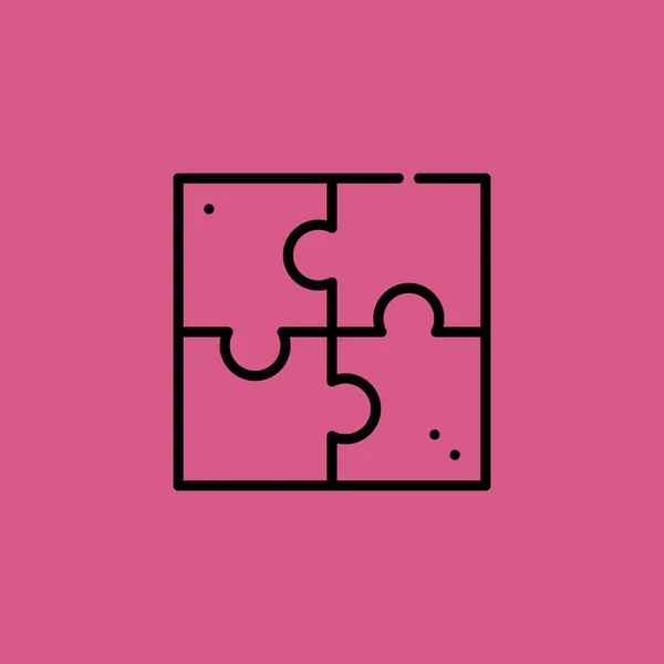 Ícone de puzzle. design plano —  Vetores de Stock