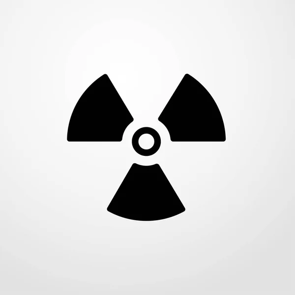 Radioactief gevaar pictogram. platte ontwerp — Stockvector
