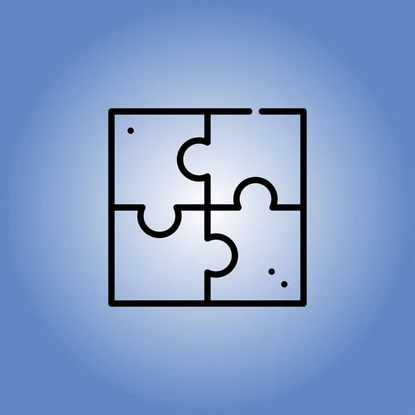 Puzzle-Symbol. flache Bauweise — Stockvektor