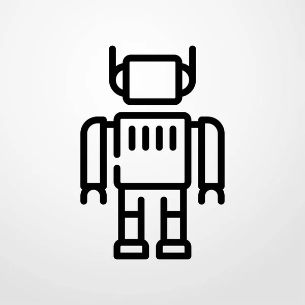 Icône robot. design plat — Image vectorielle