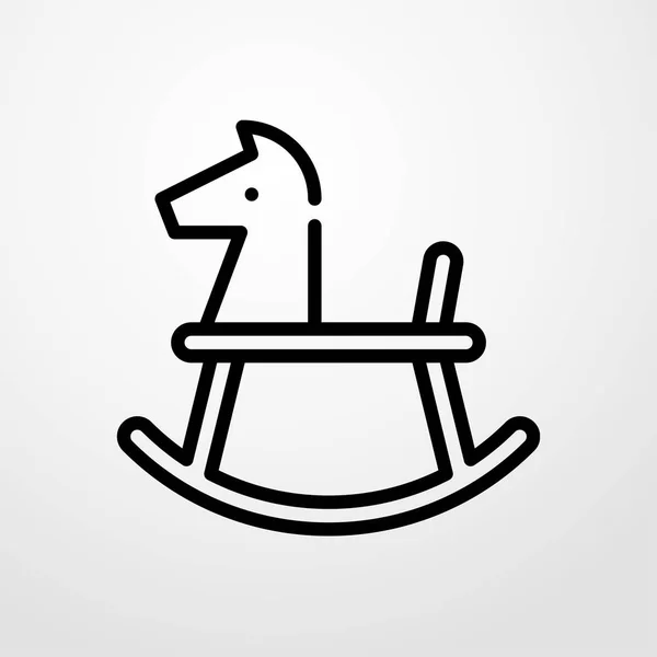 Icône de cheval à bascule. design plat — Image vectorielle
