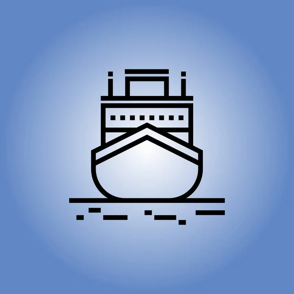 Ship icon. flat design — Stock Vector