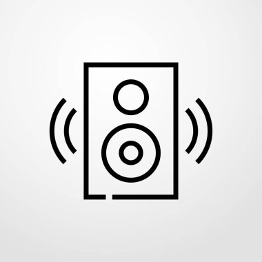 ses hoparlör simgesi. düz tasarım