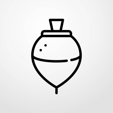 Balık iplik simgesi. düz tasarım