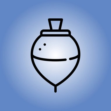 Balık iplik simgesi. düz tasarım