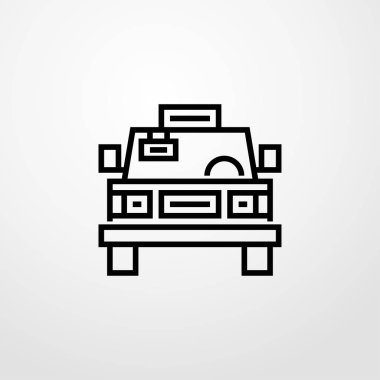 Taksi taksi simgesi. düz tasarım