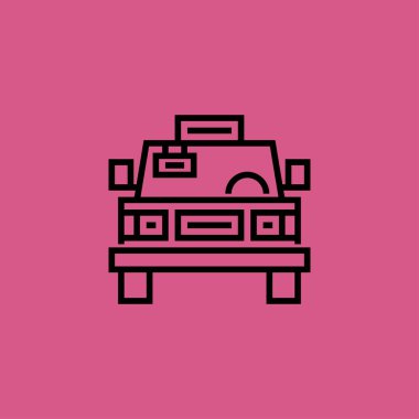 Taksi taksi simgesi. düz tasarım