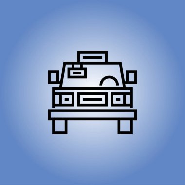 Taksi taksi simgesi. düz tasarım