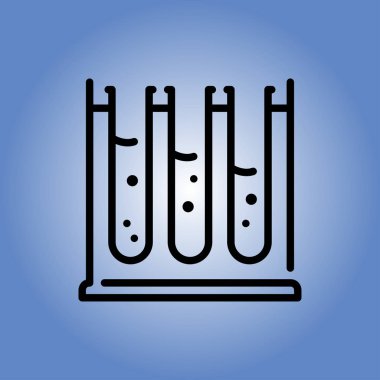 test tüpleri simgesi. düz tasarım