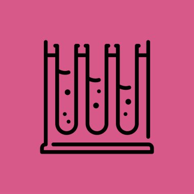 test tüpleri simgesi. düz tasarım